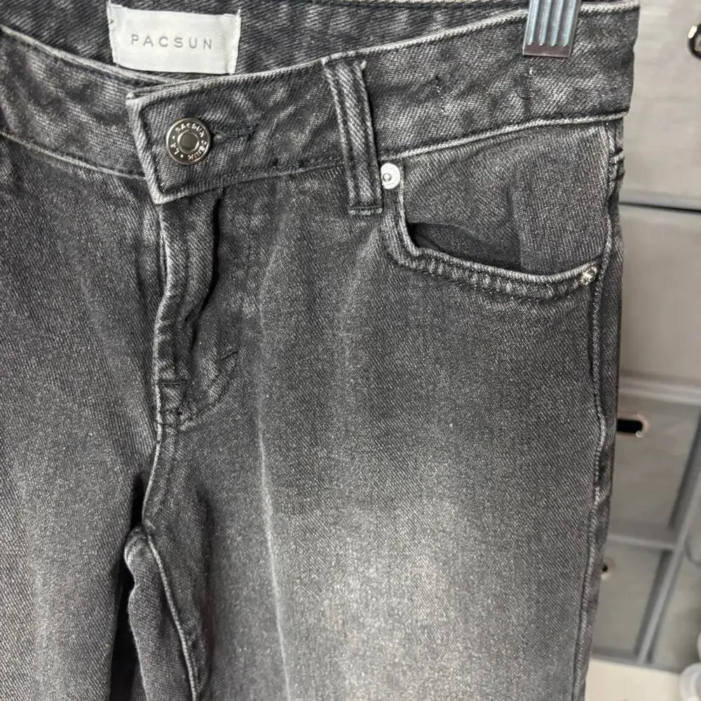 PacSun Casey Low Rise Baggy Jeans - Faded Black - Size 23